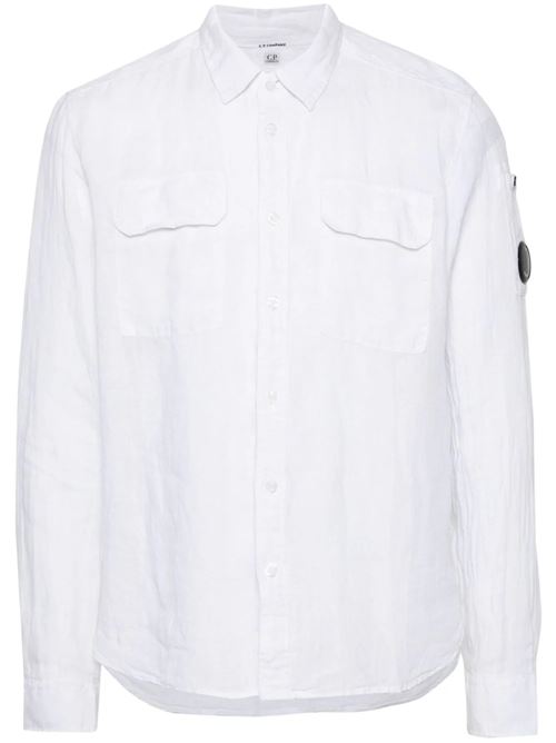 White linen shirt C.P. Company | 16CMSH301A005415G103